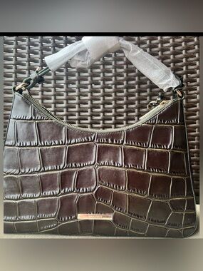 NWT Brahmin ESME in MATCHA GREEN BAIZE Shoulder Bag
